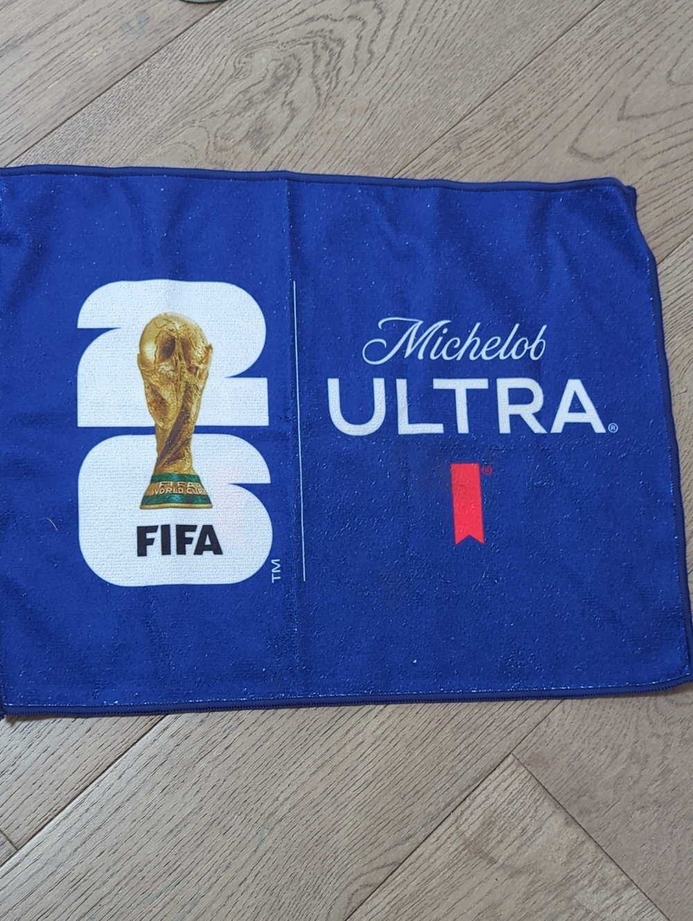 NWOT Michelob Ultra Blue FIFA World Cup Hand Towel
